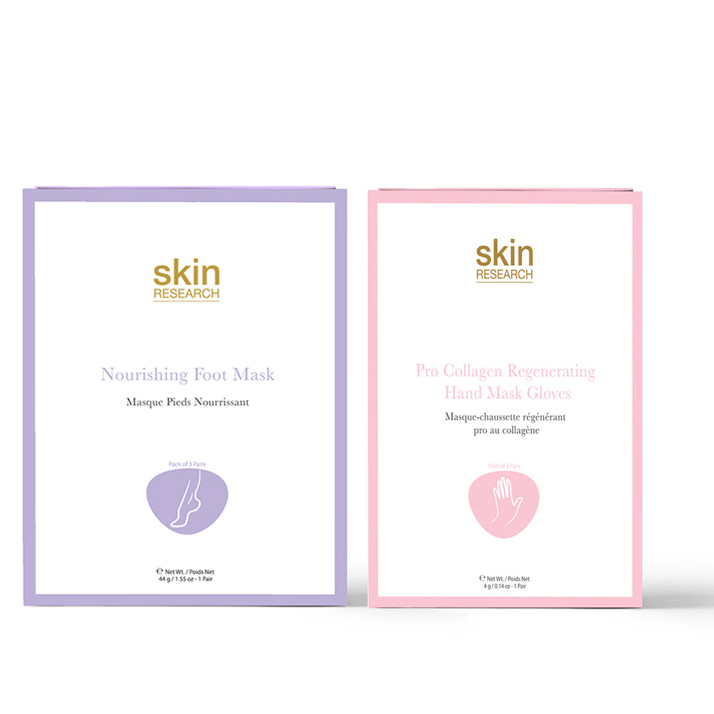 K2 Nourishing Foot Mask + Pro-Collagen Regenerating Hand Mask Gloves