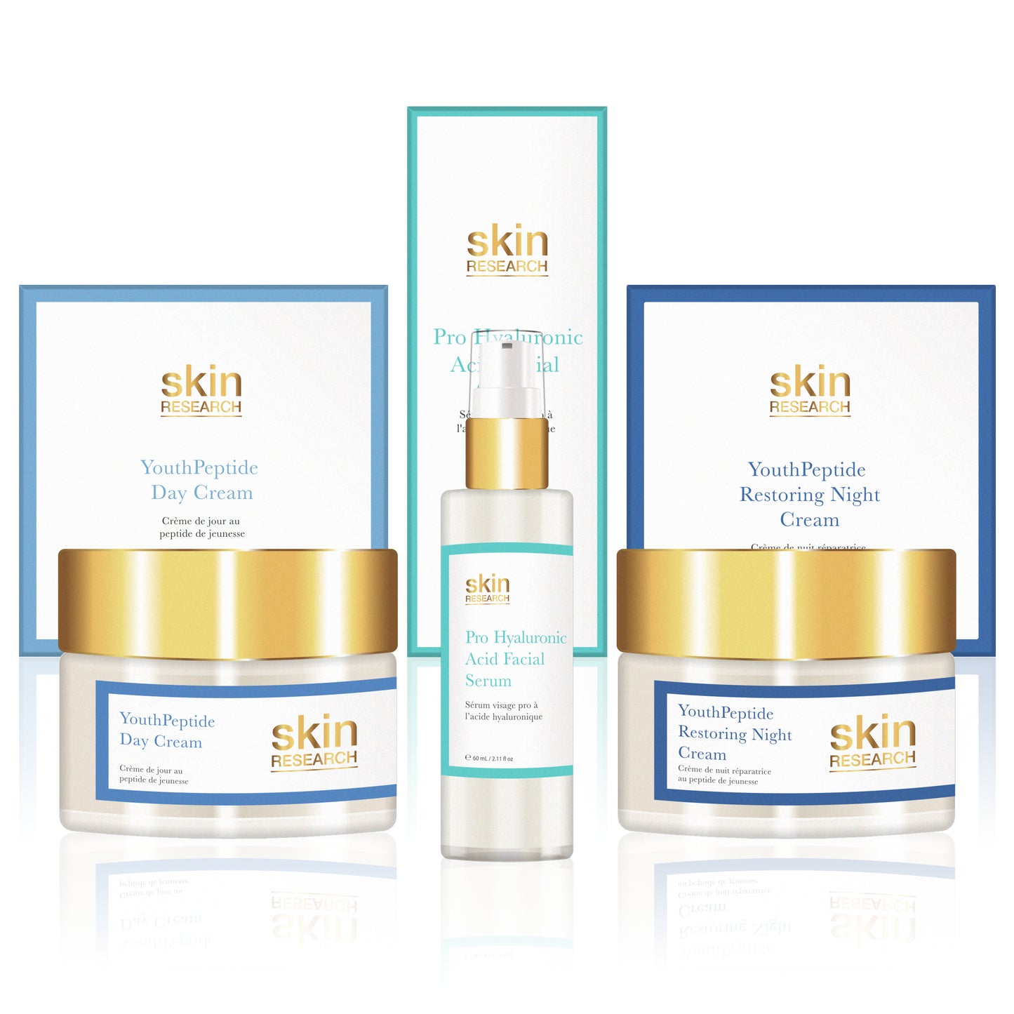 K3 YouthPeptide Day Cream + YouthPeptide Restoring Night Cream + Pro Hyaluronic Acid Facial Serum