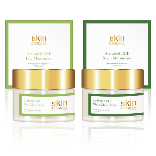 K2 Activated EGF day moisturiser + Activated EGF night moisturiser