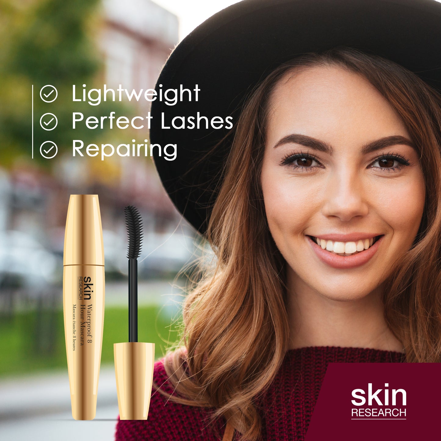 Skin Research Waterproof 12 Hour Mascara 12ml