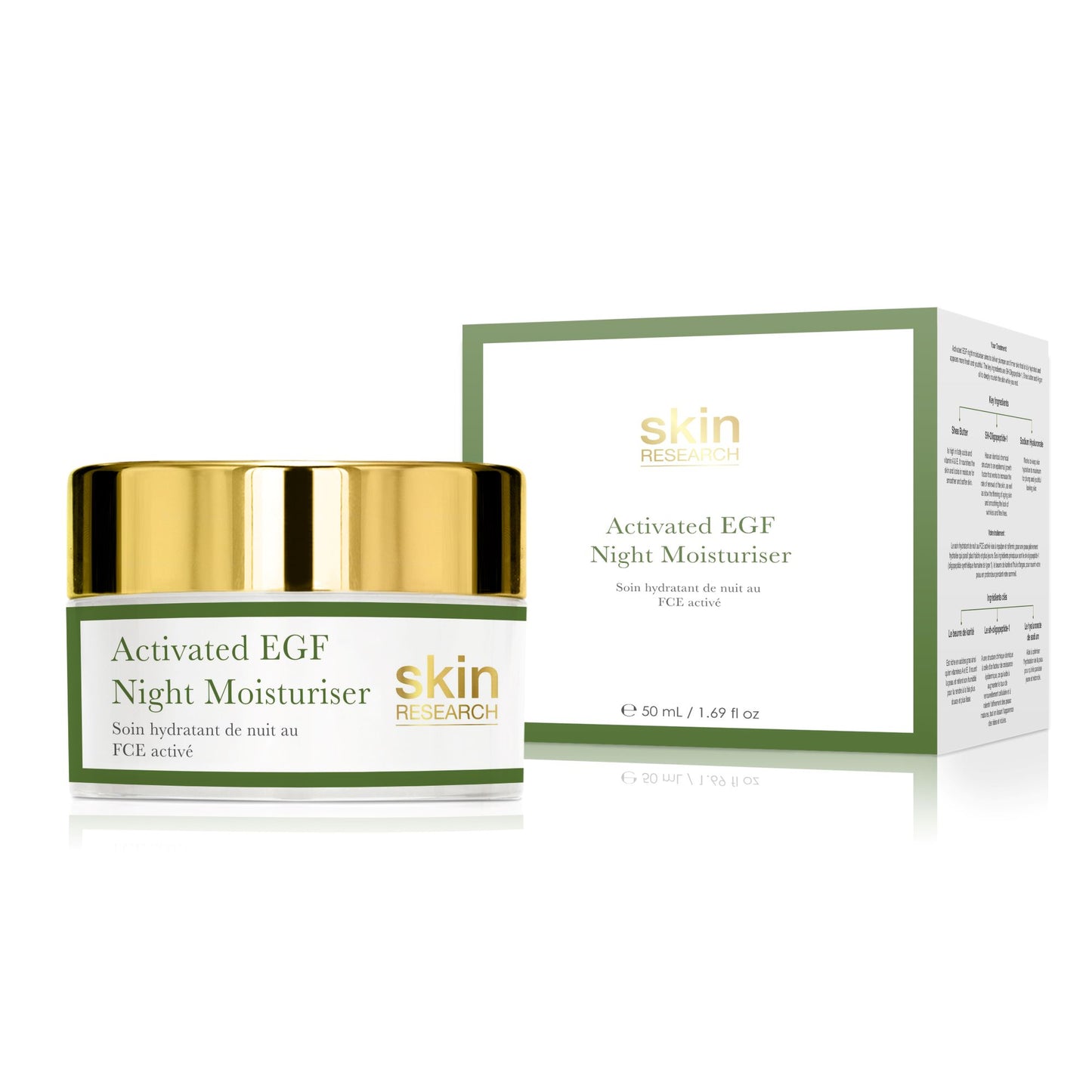 K3 Activated EGF Eye Contour Cream + Activated EGF day moisturiser + Activated EGF night moisturiser