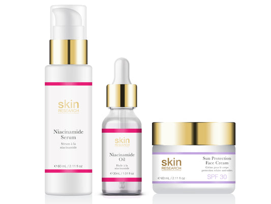 K3 Skin Research Niacinamide Serum + Oil + Sun Protection SPF 30 Day Cream
